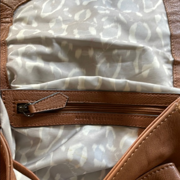 Aimee Kestenberg Tan Leather Backpack with Braided Trim - Picture 6 of 13